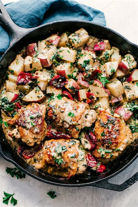 Creamy Tuscan Chicken And Potatoes The Food Cafe