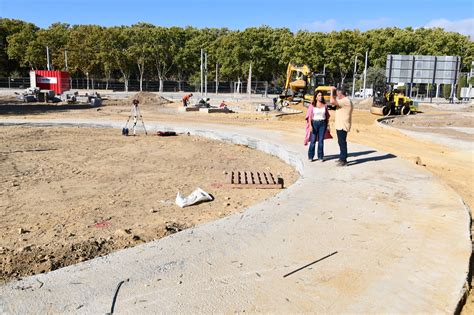 Visita a la obra en el Parque Barbésula donde va a comenzar el montaje