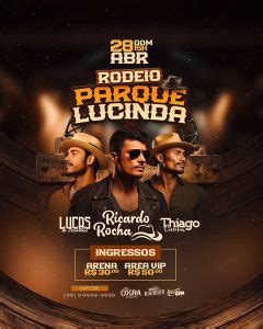 Flyer Rodeio Parque Lucinda Lucas Do Acordeon Ricardo Rocha Social