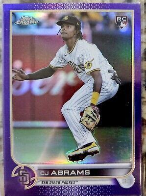 2022 Topps Chrome Update CJ Abrams Purple Refractor Rookie RC USC3