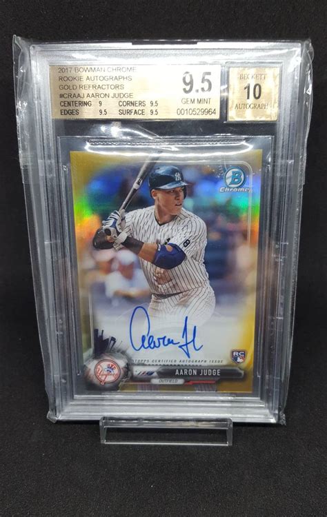 2017 Bowman Chrome Aaron Judge Gold Refractor RC Auto 50枚限定 BGS 9 5