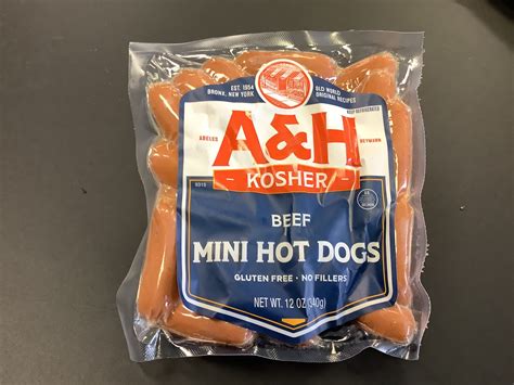 Aandh Mini Hot Dogs Beef Midwest Premium Kosher