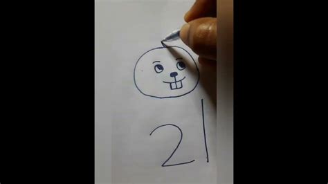 Number 021 drawing trick😱😱😱#shorts @artwithmusic064 - YouTube