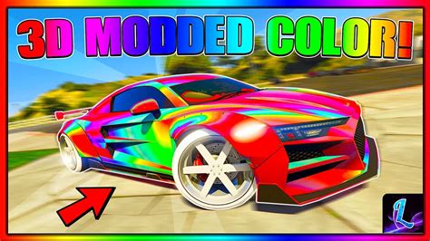 EASY 3D RAINBOW PAINTJOB ON ANY CAR IN GTA 5 ONLINE Modded Crew