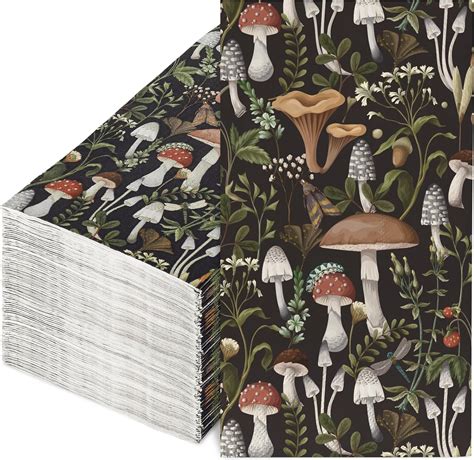 Amazon Anydesign Pcs Mushroom Guest Napkins Vintage Mushroom