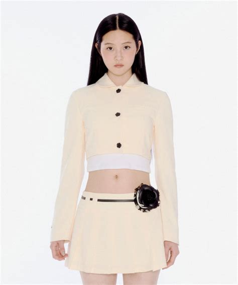 MUSINSA公式 YOUHEE CROP JACKET CREAM