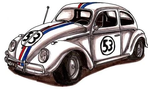 Herbie Cool Car Drawings Vw Beetle Classic Vw Art