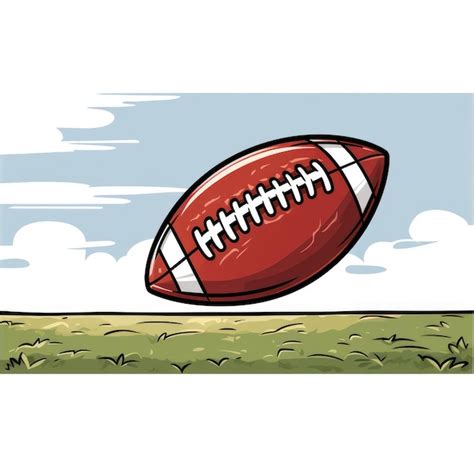 Premium AI Image | Minimalist Cartoon Style Football Clip Art with ...