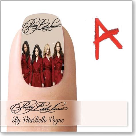 Pretty Little Liar Nail Decal Hanna Spencer Emily Aria Waterslide Tranfer For Nails Tv Show