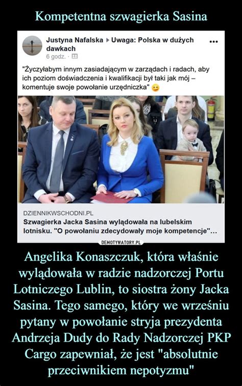 Kompetentna Szwagierka Sasina Angelika Konaszczuk Kt Ra W A Nie