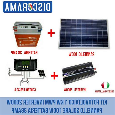 Kit Fotovoltaico Kw Pwm Inverter W Pannello