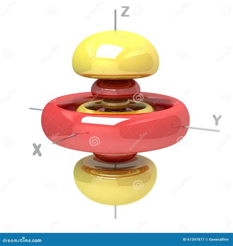 Shape Of The 6d M 0 Atomic Orbital On White Background Available Other