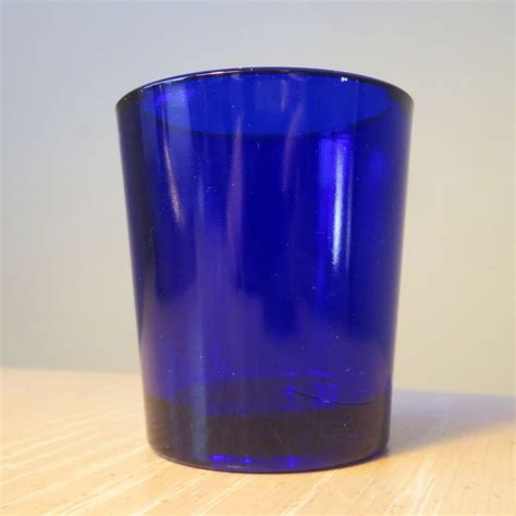 Cobalt Blue Glass Toothpick Holder Votive Candle Holder 2 5 Plain