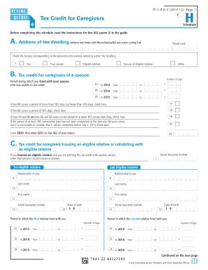 Fillable Online BSchedule Hb Revenu Qubec Fax Email Print PdfFiller