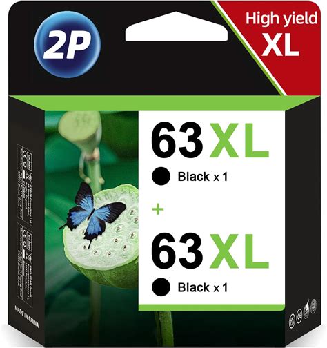 Buy High Yield For Hp 63xl Black Ink Cartridge Replacement For Hp Ink 63 Fit For Hp Officejet