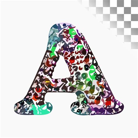 Premium Vector A Letter Design Stylish Font Gem Stickers Alphabet