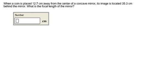 Solved When A Coin Is Placed 12 7 Cm Away From The Center Of Chegg