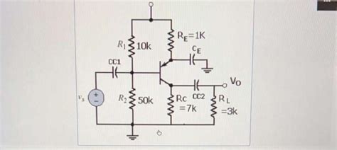 Solved For The Given Pnp Amplifier Circuit Below Assume Va Chegg