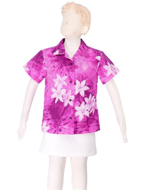 Hawaiian Shirt Girls Pink Gc71pi Hulaohana