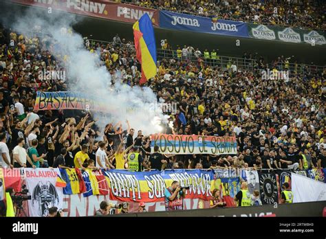 Romanian Fans During Euro 2024 Qualification Game Romania Vs Kosovo 12