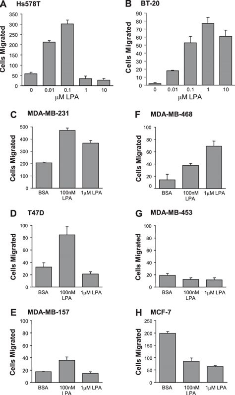 Chemotaxis Of Cell Lines Expressing Either Lpa A And C E Or Lpa B