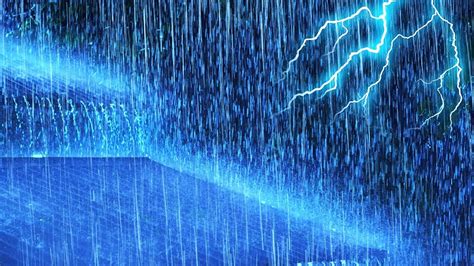 Perfect Rain Sounds For Sleeping Heavy Rain Powerful Thunder At