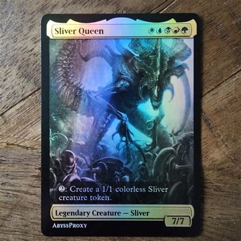 Sliver Queen B Foil MTG Abyss Proxy Shop Enhance Your Commander