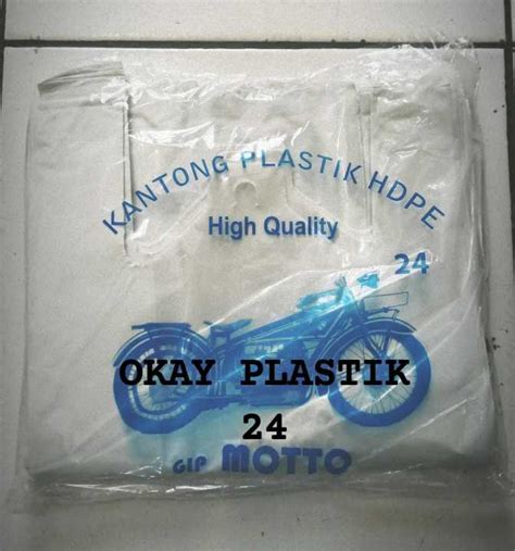 HD Motto Kantong Plastik Kresek Putih Susu Tebel UK 17 24 28 35 40