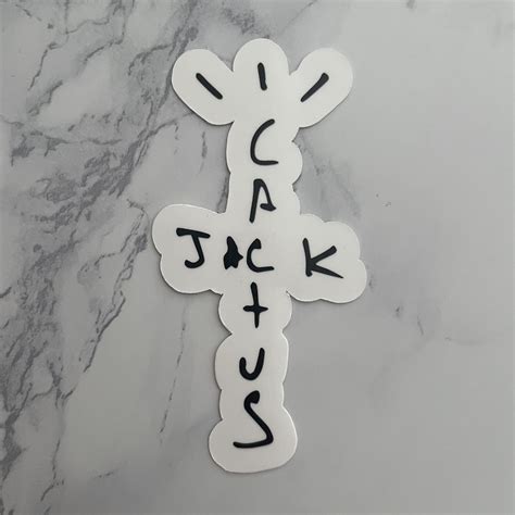 Cactus Jack Logo Sticker Travis Scott Sticker Jackboys Glossy Vinyl ...