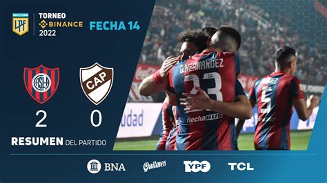 Torneobinance Fecha 14 Resumen De San Lorenzo Platense Youtube