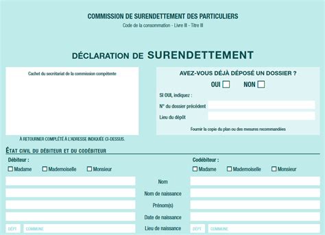 Faire Un Dossier De Surendettement