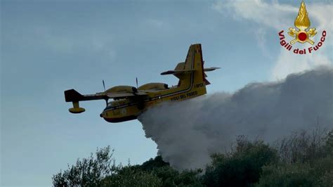 Isernia Venafro Vasto Incendio Boschivo Nel Molise In Volo Tre Mezzi