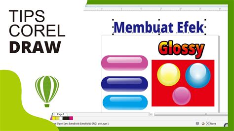 BELAJAR CORELDRAW Efek Glossy Coreldraw YouTube