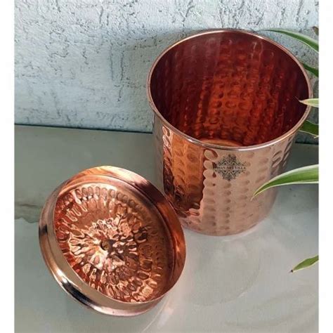 Tupperware Copper Hammered Design Box Container Ml Ml Ml