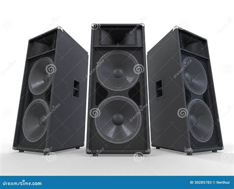 Large Audio Speakers On White Background Stock Photos Image 30285783