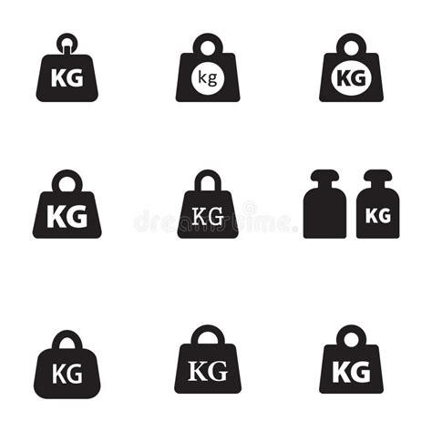 Weight Kilogram Icon Vector Isolated Stock Illustration Illustration