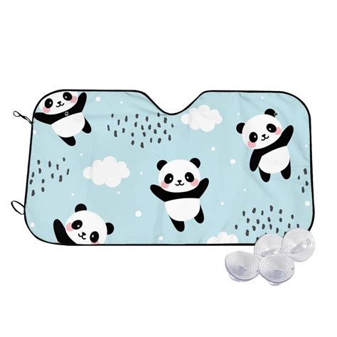 Balery Cute Panda Bear Windshield Sun Shade Car Front Window Sunshade