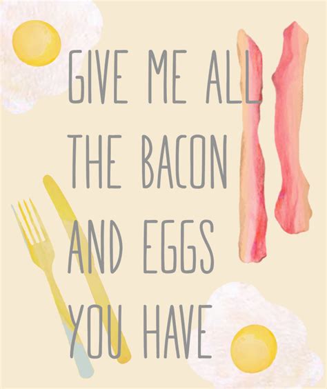 Ron Swanson Bacon And Eggs Poster