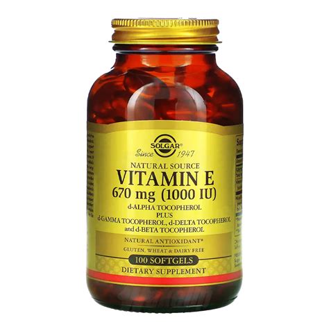 Solgar Vitamin E 670 Mg 1000 IU 100 Softgels