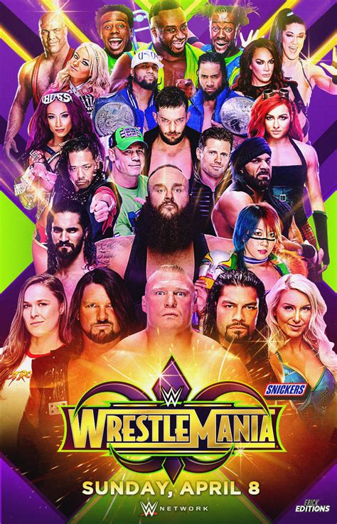 Wwe Wrestlemania 34 Poster By Erick11editions On Deviantart