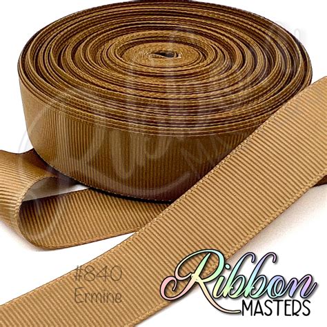 840 Ermine Solid Color Grosgrain Ribbon Ribbon Masters