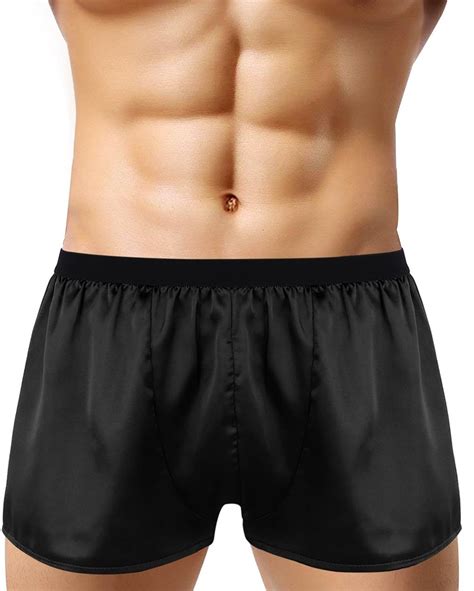 Winying Mens Shiny Silky Satin Boxer Shorts Lingerie Underwear Summer Loose Fit Lounge Sports