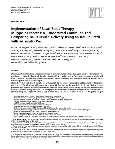 Pdf Implementation Of Basalbolus Therapy In Type 2 Diabetes A