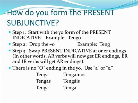 The Present Subjunctive Ppt Descargar