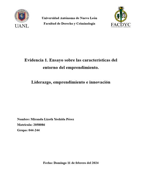 Evidencia 1 Pdf Iniciativa Empresarial Business