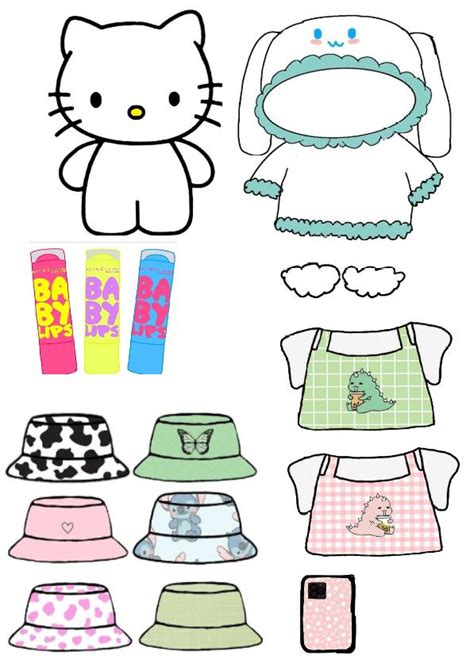 Hello Kitty Paper Doll Clothes And Accessories To Make It Look Like