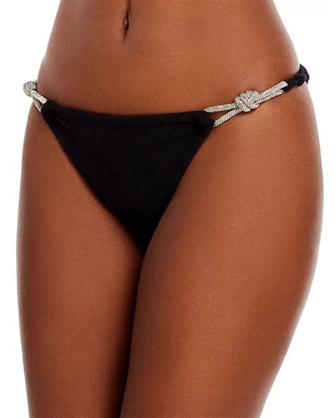 SIMKHAI Darien Diamante Side Knot Bikini Bottoms Walmart