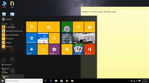 Finding Character Map In Windows 10