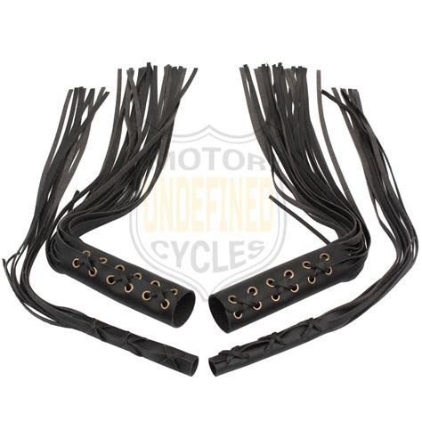 Motorcycle Leather Handlebar Grip Tassel W Clutch Lever Fringe Covers