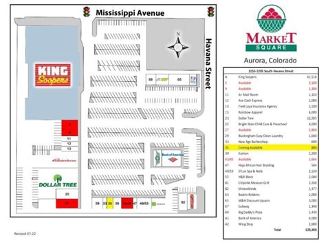 7 2022 Amcap Market Square Map And List Of Tenants On Havana Street